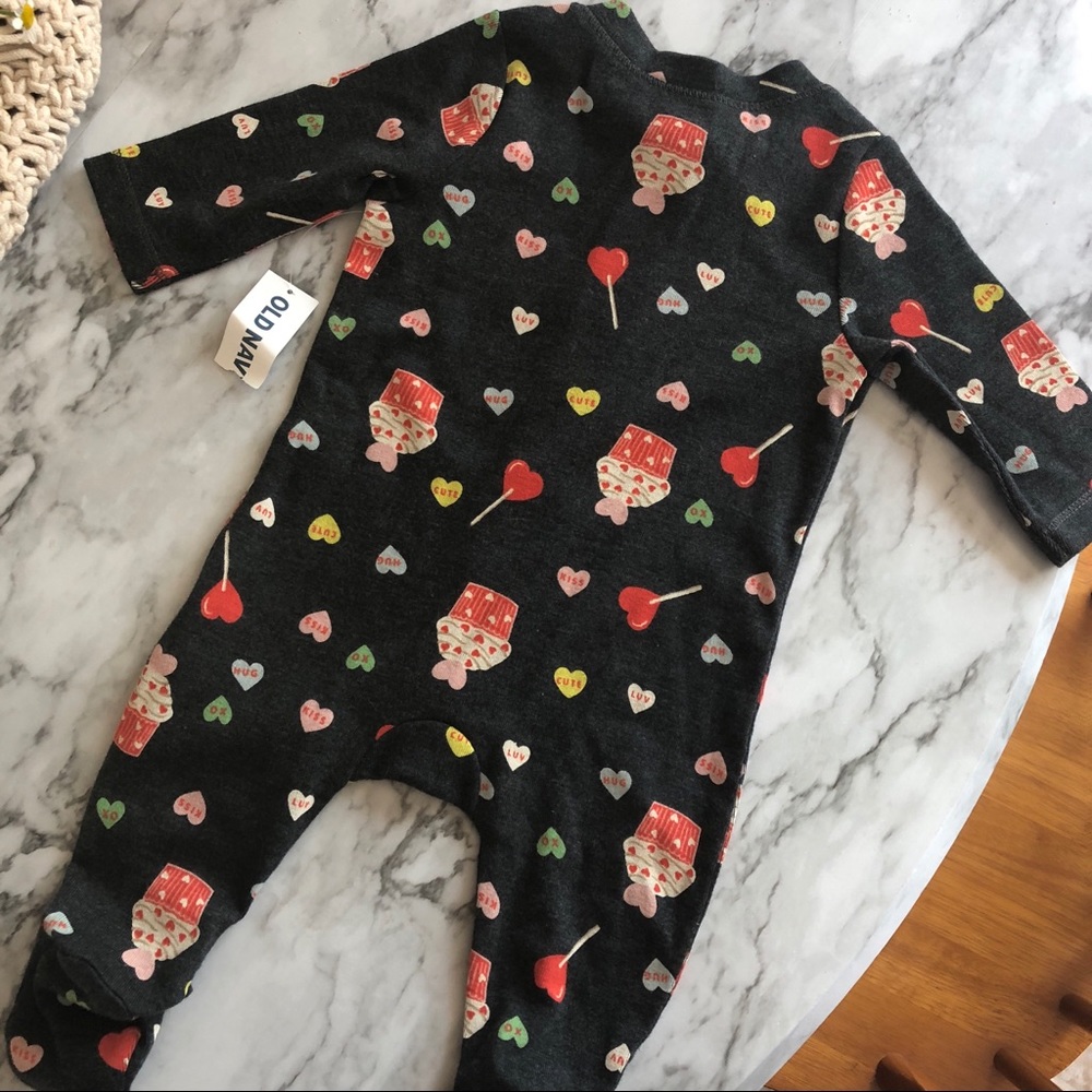 Hearts Footsie Pajamas, Valentines Day Outfit